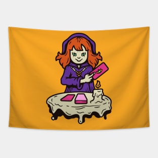 Vintage Fortune Teller Cartoon Tapestry