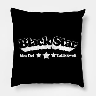 Black Star /////  Hip Hop Typography Design Pillow