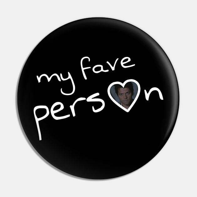 Castiel is My Fave Person Pin by kaseysdesigns