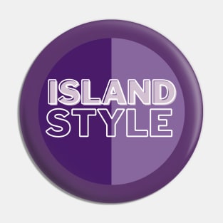 island style hawaii purple tricolor circle Pin