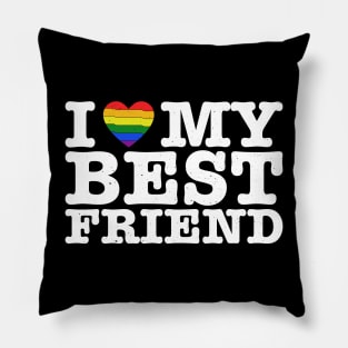 I Heart My Best Friend - Love LGBT LGBTQ Pillow