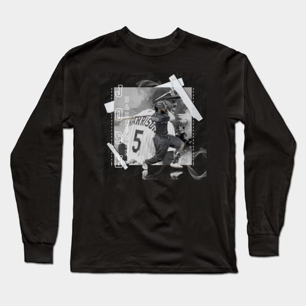 Josh Harrison Baseball Paper Poster White Sox 3 - Josh Harrison - Long  Sleeve T-Shirt