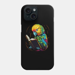 Parakeet Reads Book Phone Case