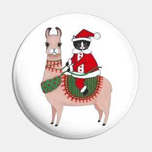 Santa Claws and Llama Pin