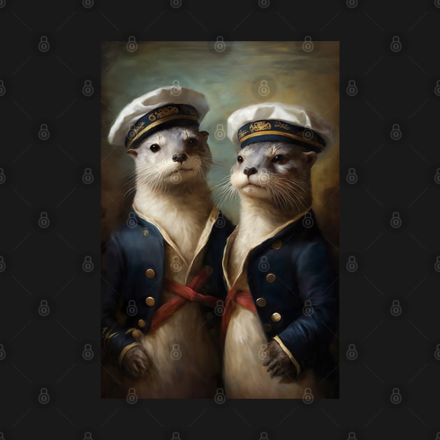 Otter Sailor Couple - LGBTQ+ Pride by YeCurisoityShoppe