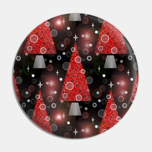 RED Christmas Tree Pattern Pin