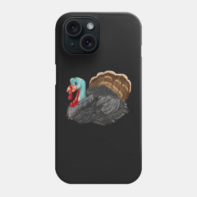 Gobbles the Turkey - Digital Illustration Phone Case by BrittaniRose