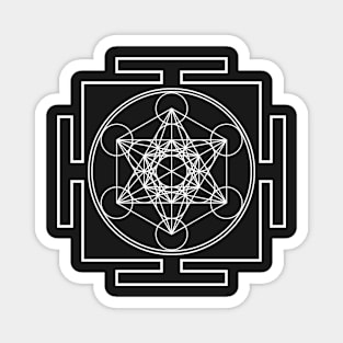 Metatron's Cube - White Magnet