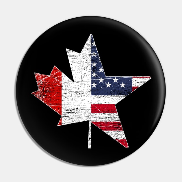 Maple Leaf Canadian USA Flag Pin by ShirtsShirtsndmoreShirts