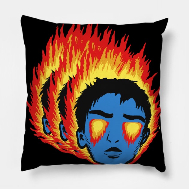 Fire boy Pillow by Stairstone