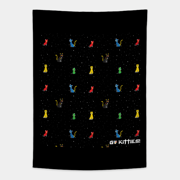 Go Voltron Kitties Pattern Tapestry by Santilu