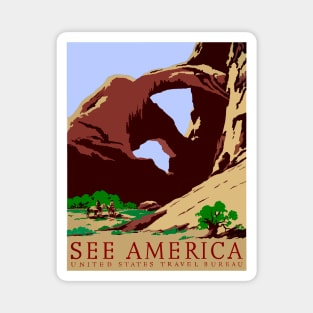 See America - Vintage Travel Magnet