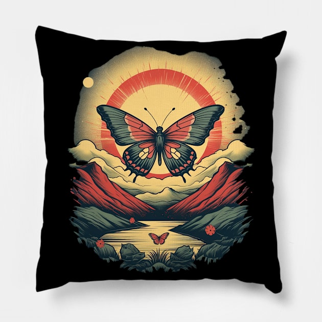 Butterfly and Sun Pillow by Kawaii Cuties