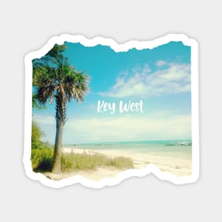 Beautiful photography of Key West Florida blue sky palm tree landscape USA nature lovers Magnet