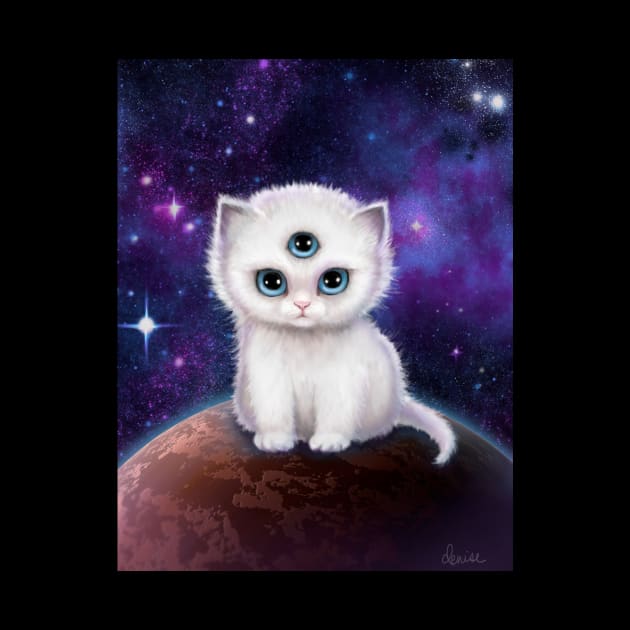 Three Eyed Space Cat by ArtsyDenise