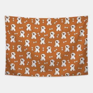Dog and bone Tapestry