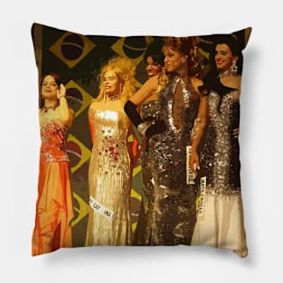 well dressed girls together Pillow