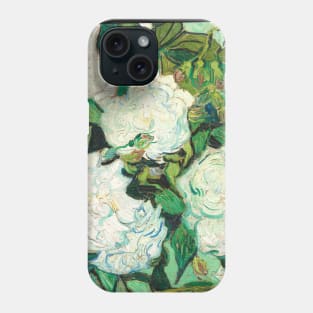 Van Gogh - Vase with White Roses Closeup Stylised Phone Case