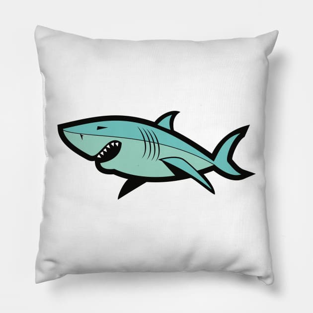 Shark Pillow by linesdesigns