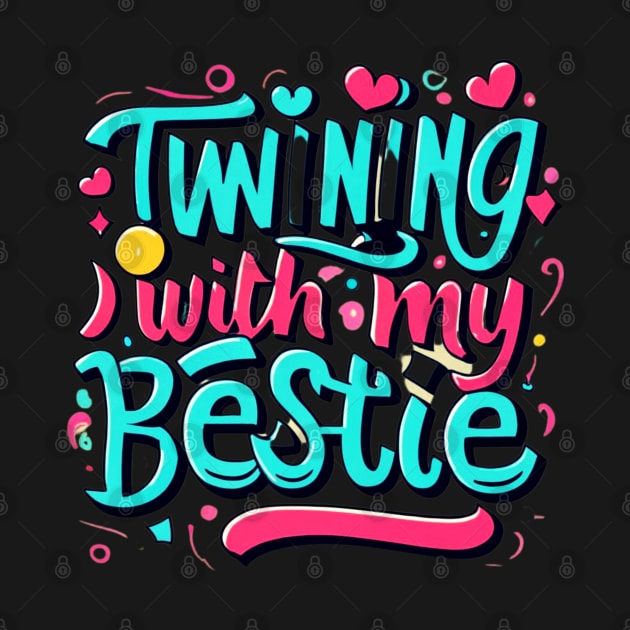 Funny Twin Matching Twins Day Friend Twinning With My Bestie by click2print