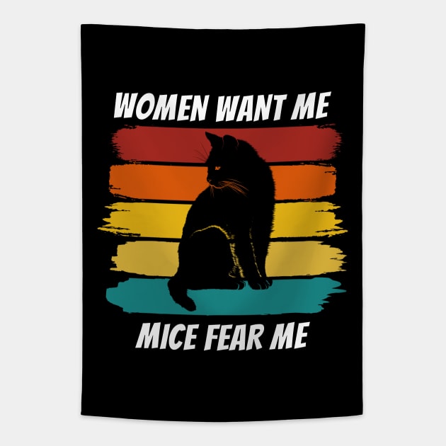 Women Want Me Mice Fear Me 2 Tapestry by coloringiship