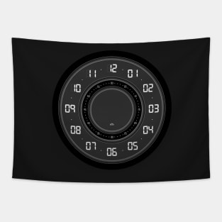 Analog-digital clock Tapestry