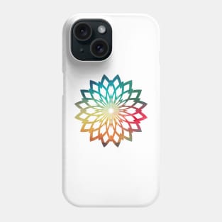 Rainbow abstract flower design 02 Phone Case