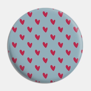 Hearts pattern Pin