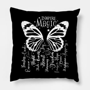 Inspire Magic in Light Font Pillow