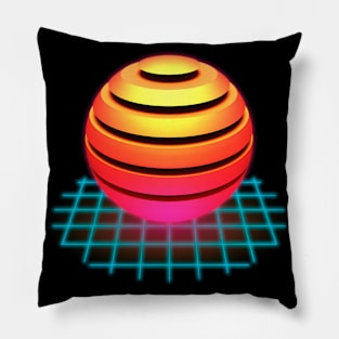 80s Sun 3d Outrun Pillow