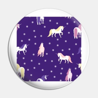 Unicorns and Snow Pin