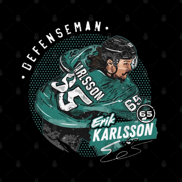 Erik Karlsson San Jose Dots by lavonneroberson