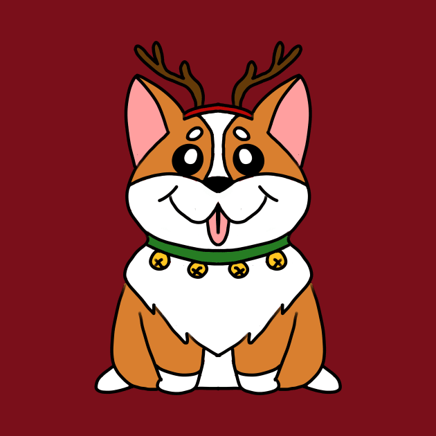 Christmas Corgi by SolarCrush