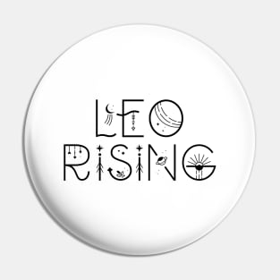 Leo rising sign celestial typography Pin