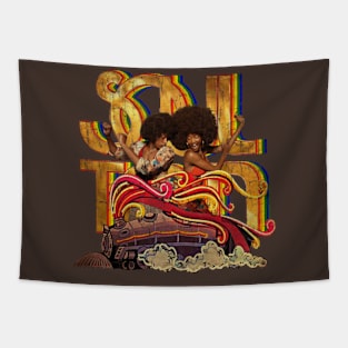 Soul Train Rainbow Vintage Tapestry