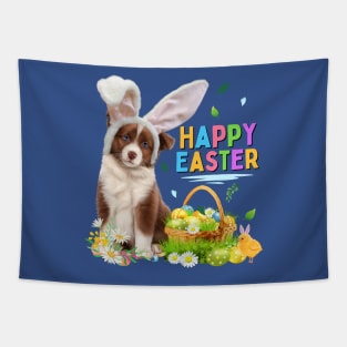 Happy Easter Dog Cute Australian Shepherd Tapestry