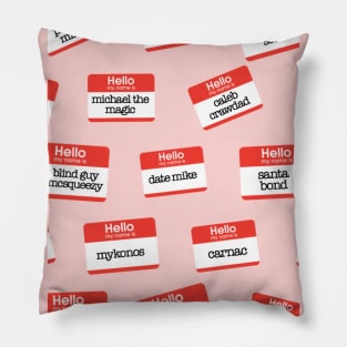 “Michael’s Egos.” Pillow