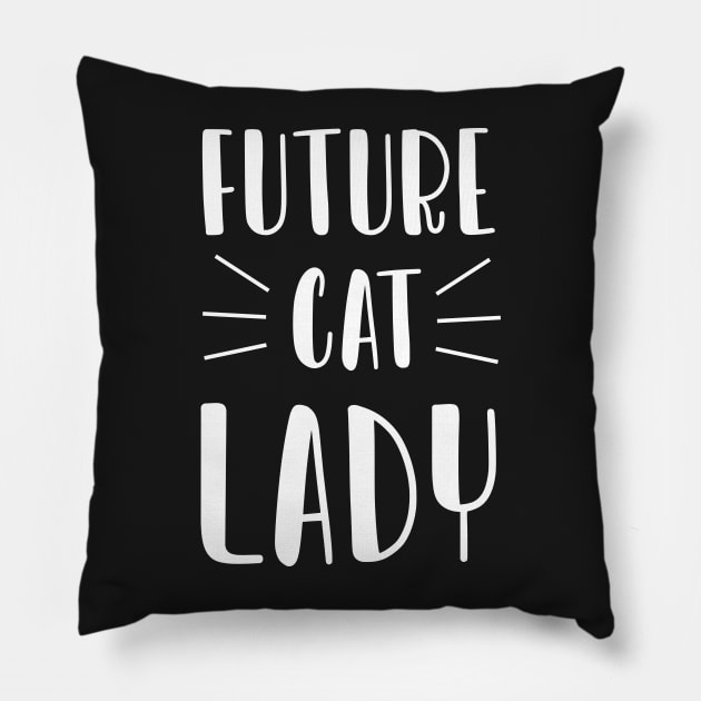 Future Cat Lady Pillow by CityNoir