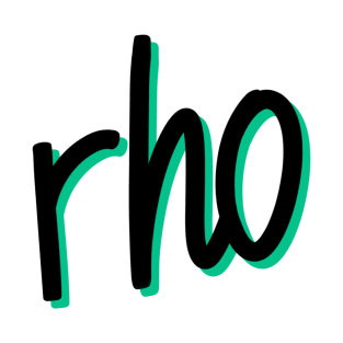 Greek Alphabet: rho (black-green) T-Shirt