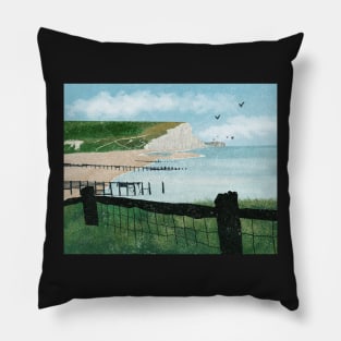 Seven Sisters Cliffs, England Pillow