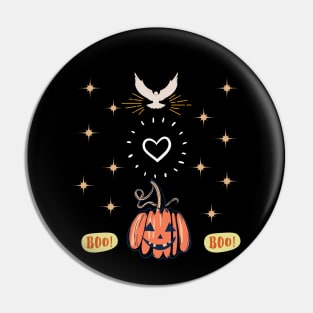 Peace Love And Scary Pumpkin Pin