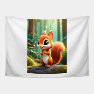 Cartoon Squirrel Tapestry