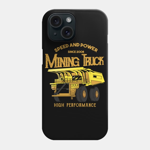 Mining Truck Speed Phone Case by damnoverload