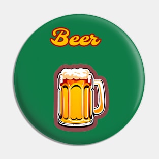 St Patricks Day Beer Elements Pin