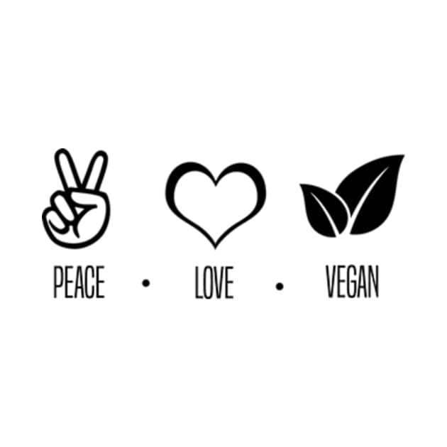 Peace Love Vegan Vegetarian by larfly