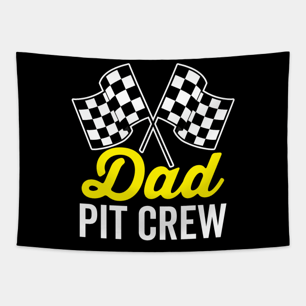 Dad Pit Crew for Racing Party Costume Tapestry by DetourShirts