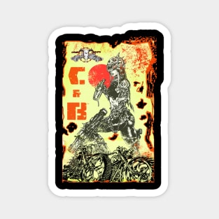 CURVES AND BULLETS  - hell riders Magnet