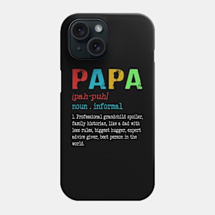 Papa Definition Grandpa Funny Fathers Day Gift Phone Case