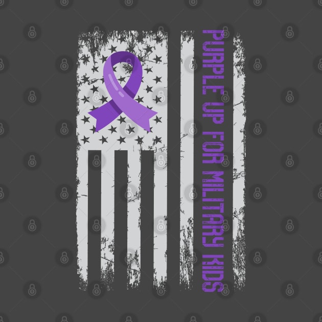 Purple Up For Military Kids Military Child Month USA by Rosemat