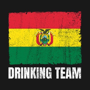 Bolivian Drinking Team Graphic for Men Women Funny Bolivia Flag T-Shirt